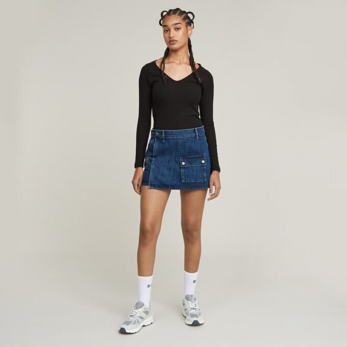 Micro Denim Skort Micro Denim Skort