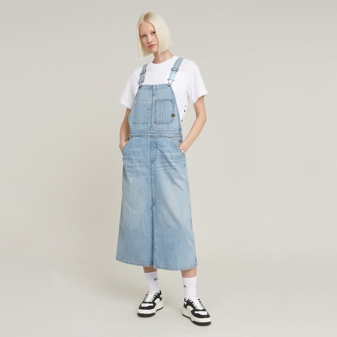 Midi-tuinbroekjurk