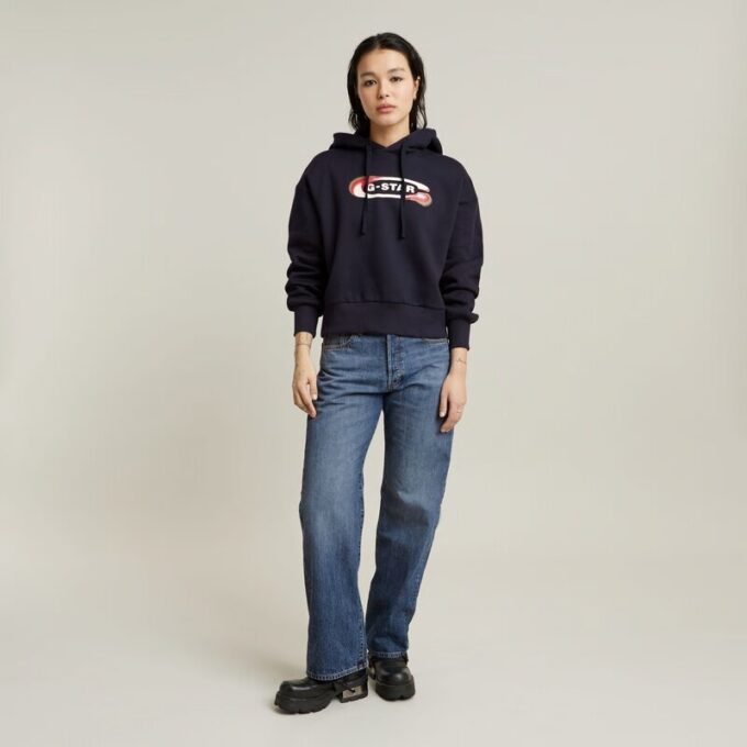 Old Skool Logo Losse Hoodie Old Skool Logo Losse Hoodie