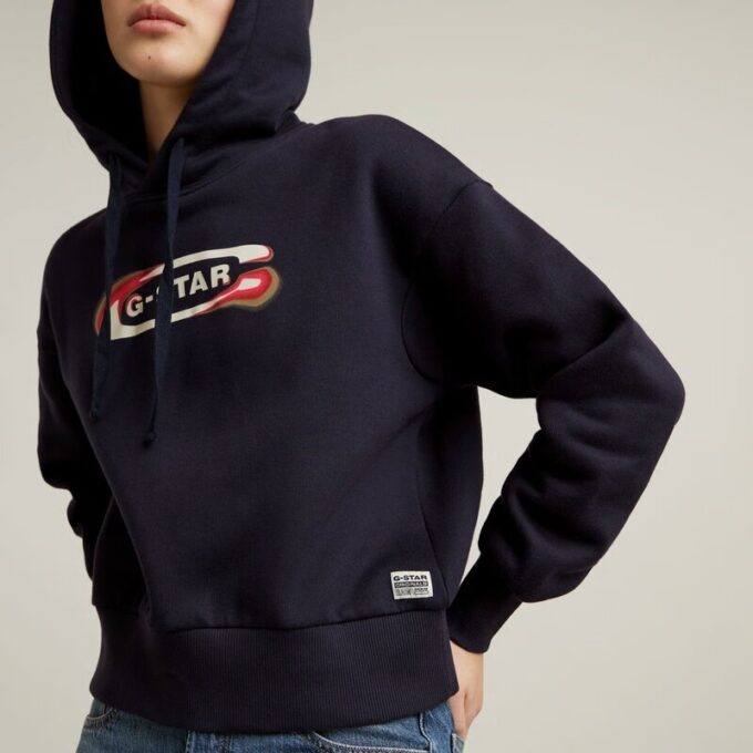 Old Skool Logo Losse Hoodie Old Skool Logo Losse Hoodie