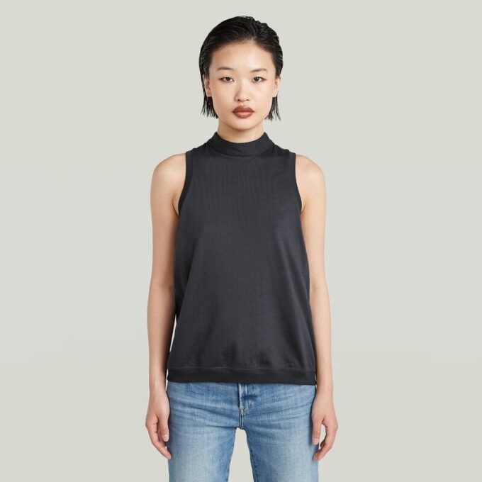 Open rug gebreide tanktop Open rug gebreide tanktop