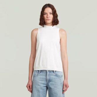 Open rug gebreide tanktop