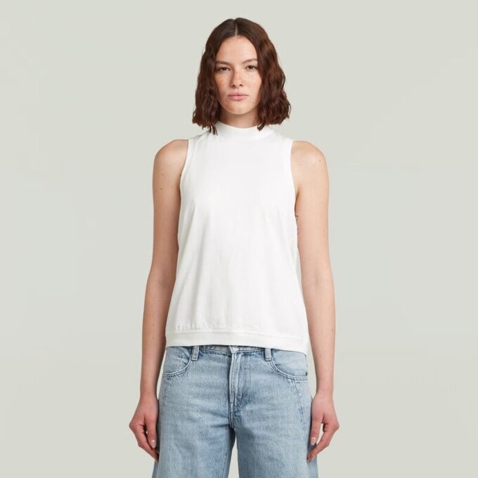 Open rug gebreide tanktop Open rug gebreide tanktop