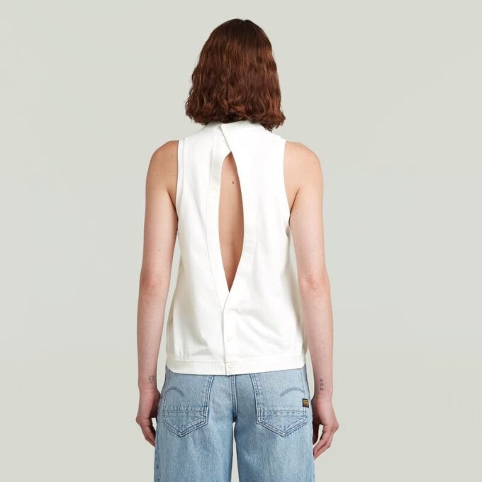 Open rug gebreide tanktop Open rug gebreide tanktop