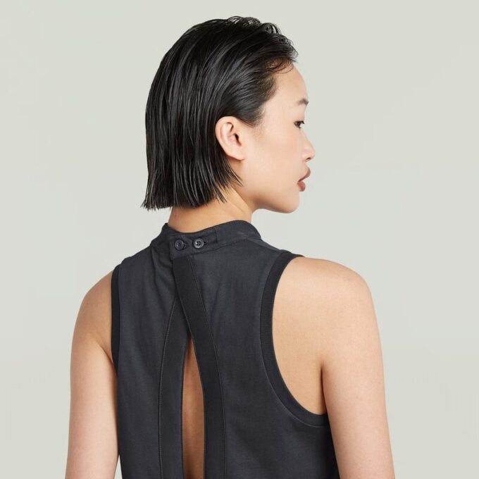 Open rug gebreide tanktop Open rug gebreide tanktop