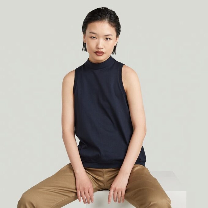 Open rug gebreide tanktop Open rug gebreide tanktop