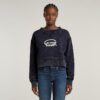 Overdyed Cropped Logo Losse Trui Overdyed Cropped Logo Losse Trui