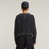 Overdyed Cropped Logo Losse Trui Overdyed Cropped Logo Losse Trui