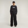 Overdyed Cropped Logo Losse Trui Overdyed Cropped Logo Losse Trui