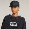 Overdyed Cropped Logo Losse Trui Overdyed Cropped Logo Losse Trui