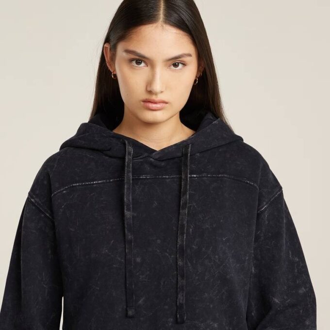 Overdyed losse capuchontrui Overdyed losse capuchontrui