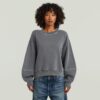 Overdyed trui met grote mouwen en oversized print Overdyed trui met grote mouwen en oversized print