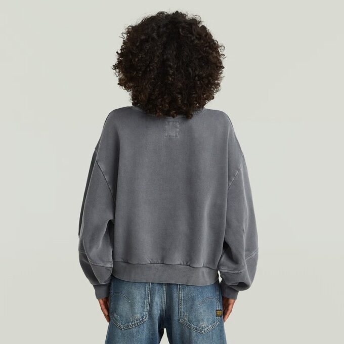Overdyed trui met grote mouwen en oversized print Overdyed trui met grote mouwen en oversized print