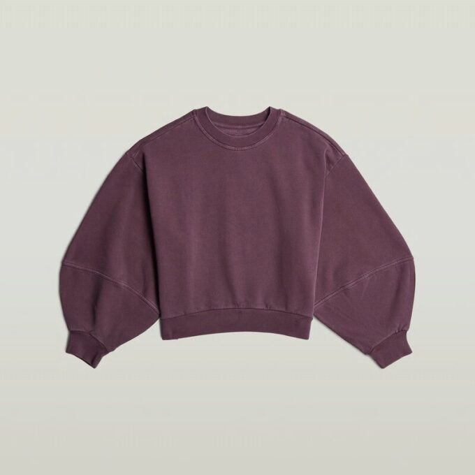Overdyed trui met grote mouwen en oversized print Overdyed trui met grote mouwen en oversized print