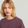 Overdyed trui met grote mouwen en oversized print Overdyed trui met grote mouwen en oversized print
