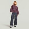 Overdyed trui met grote mouwen en oversized print Overdyed trui met grote mouwen en oversized print