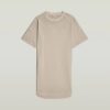 Overdyed zadelmouw losse T-shirtjurk Overdyed zadelmouw losse T-shirtjurk