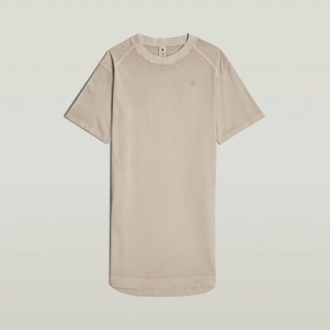 Overdyed zadelmouw losse T-shirtjurk Overdyed zadelmouw losse T-shirtjurk