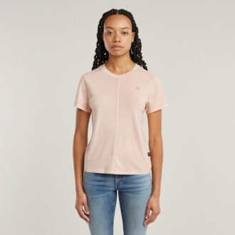 Overgeverfd T-shirt met voornaad