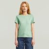 Overgeverfd T-shirt met voornaad Overgeverfd T-shirt met voornaad