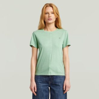 Overgeverfd T-shirt met voornaad