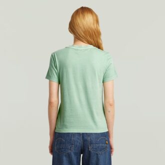 Overgeverfd T-shirt met voornaad