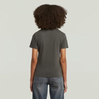 Overgeverfd T-shirt met voornaad