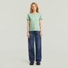 Overgeverfd T-shirt met voornaad Overgeverfd T-shirt met voornaad