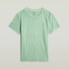 Overgeverfd T-shirt met voornaad Overgeverfd T-shirt met voornaad