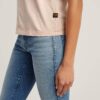 Overgeverfd T-shirt met voornaad Overgeverfd T-shirt met voornaad