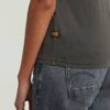 Overgeverfd T-shirt met voornaad Overgeverfd T-shirt met voornaad