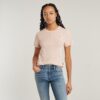 Overgeverfd T-shirt met voornaad Overgeverfd T-shirt met voornaad