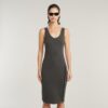 Overgeverfde asymmetrische jurk met rits Overgeverfde asymmetrische jurk met rits