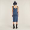 Overgeverfde asymmetrische jurk met rits Overgeverfde asymmetrische jurk met rits