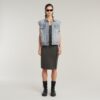 Overgeverfde asymmetrische jurk met rits Overgeverfde asymmetrische jurk met rits