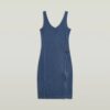 Overgeverfde asymmetrische jurk met rits Overgeverfde asymmetrische jurk met rits