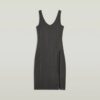 Overgeverfde asymmetrische jurk met rits Overgeverfde asymmetrische jurk met rits
