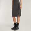 Overgeverfde asymmetrische jurk met rits Overgeverfde asymmetrische jurk met rits