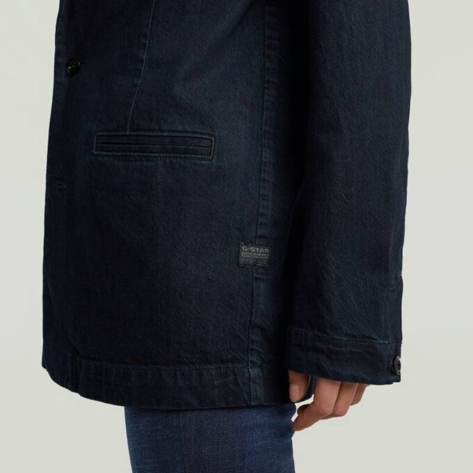 Oversized denim blazer
