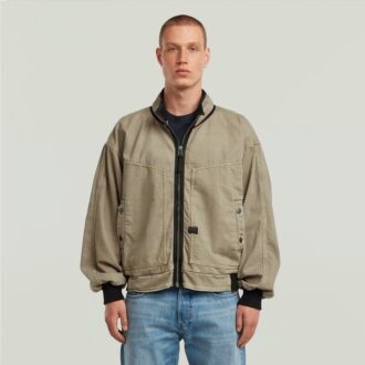 Oversized denim bomberjack