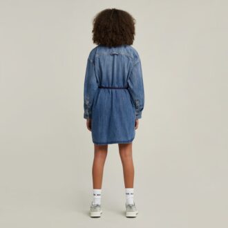 Oversized denimjurk met riem