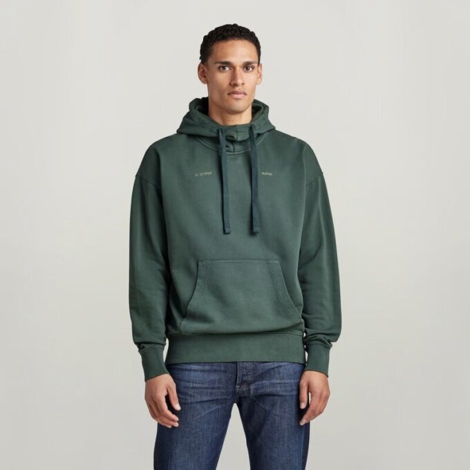 Oversized hoodie met geverfde stof