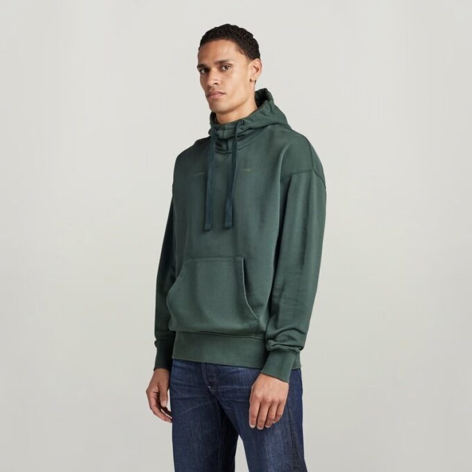 Oversized hoodie met geverfde stof