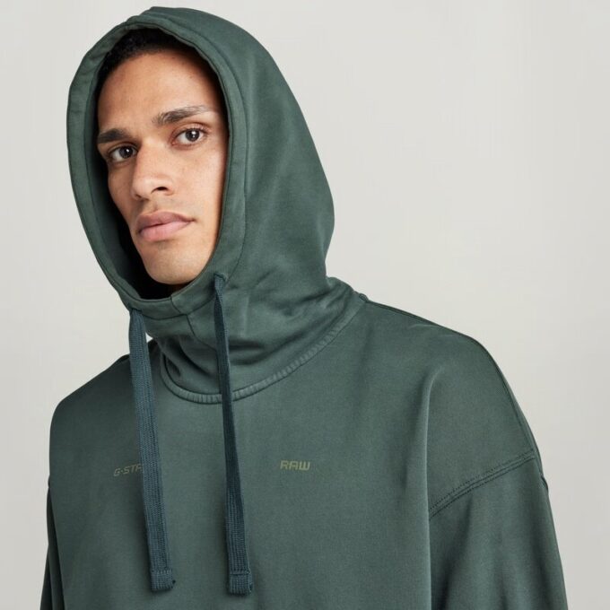 Oversized hoodie met geverfde stof