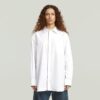 Oversized Poplin Shirt met Rits