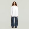 Oversized Poplin Shirt met Rits