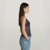 Pointelle gebreide mock top Pointelle gebreide mock top
