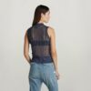 Pointelle gebreide mock top Pointelle gebreide mock top