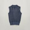 Pointelle gebreide mock top Pointelle gebreide mock top