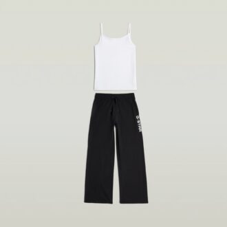 Pyjamaset met cami en wijde broek